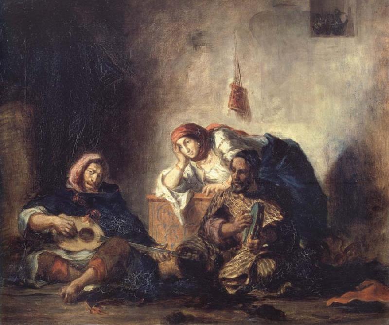 Eugene Delacroix Jewish Musicians of Mogador Sweden oil painting art